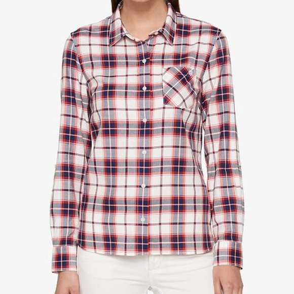 Women Tommy Hilfiger Plaid Shirt - Picture 1 of 4
